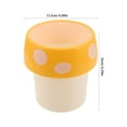 thumbnail image 6 of TABLZONE Yellow Plastic Mushroom-Shaped Desktop Trash Can Small Waste Bin for Office Home, 6 of 6