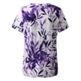 thumbnail image 5 of LEAVINGSUO 2026 Womens, Womens Fashion Women's Fashion Printed Round Neck Short Sleeve T-Shirt Blouse Loose Tops, 5 of 5