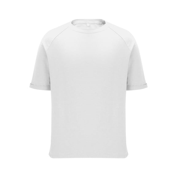 USNSM Men's Big and Tall Raglan Short Sleeve T-Shirts Solid Color Crewneck Summer Casual Tops Slim Fit Basic Tee White L