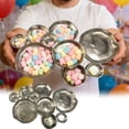 thumbnail image 6 of Modular Snack Serving Bowl Set Centerpiece,Multi Section Connected Tray Space Efficient Elegant Display,Versatile Food Organizer for Parties Holidays Family Gatherings Dining Table-Silver, 6 of 7