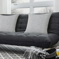 thumbnail image 2 of LR Home Insignia Cotton Pillow Set of 4 in Gray/White, 18" x 18", 2 of 8