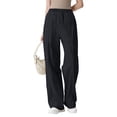 thumbnail image 5 of Lmueinov Wide Leg Pants for Women High Waist Hollow Out Striped Tape Loose Trousers with Pocket Women Trendy 2026 Business Casual Outfits, 5 of 8