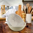 thumbnail image 4 of 9 Inch Round Breathable Basket Cloth Liner Cotton Flax Banneton Proofing Bread Basket Cloth Baking Supplies, 4 of 5