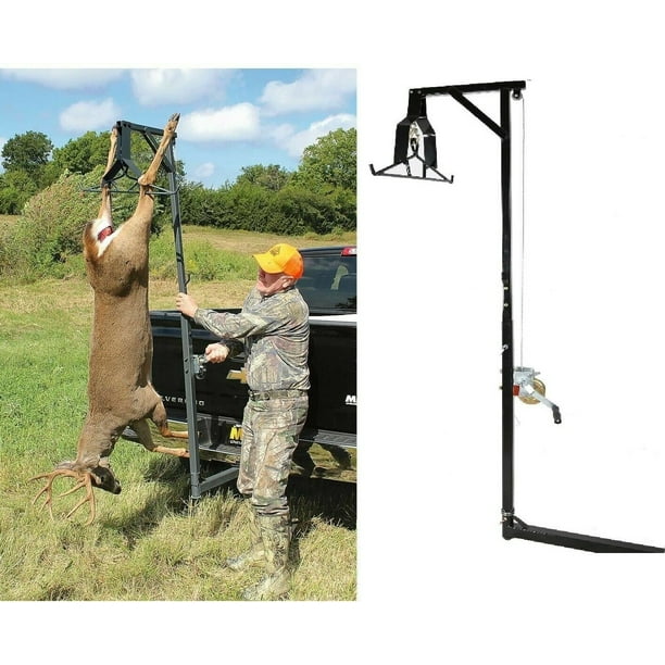 Ecotric Deer HitchMounted Hoist with 360º Swivel Gambrel Lift System