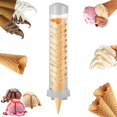 thumbnail image 2 of Ice Cream Cone Dispenser Waffle Cone Holder Plastic Waffle Cone Storage Tube with Magnetic Plate Adh_Quality Gift Gift, 2 of 5