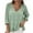 Green, variant on Chbgutlmr Womens Button down Shirts Cotton Linen Long Sleeve Shirt V Neck Casual Blouses Solid Color