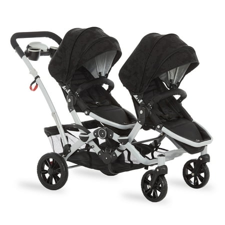  Dream On Me Track Tandem Stroller- Face to Face Edition, Black