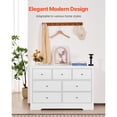 thumbnail image 2 of YKITRD Wooden 7-Drawer Chest with Sliding Mechanism Modern Storage Cabinet, 2 of 12