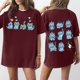 thumbnail image 1 of Pop cazadora para niña Demo-n Hunters Round-Neck Printed Anime Trio Poster T Shirt （Wine）, 1 of 4