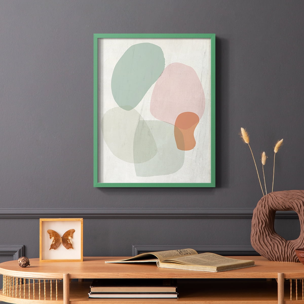 Jewels of the River I in Green Solid Wood 8 x 10 Framed Print