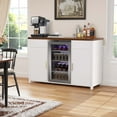 thumbnail image 2 of Coffee Bar Cabinet with Fridge Space, Mini Fridge Cabinet，Buffet Sideboard，53.2"L, 2 of 8