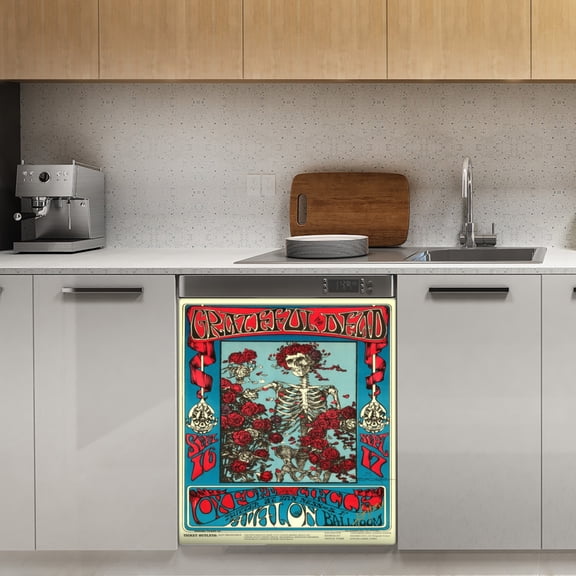 gratefuldead Dishwasher Magnet Cover Decorative Sticker for Home Cabinet Kitchen 23" x26"