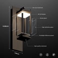 thumbnail image 3 of Lámpara de pared LED para exteriores Illumishin, 13 W, impermeable, negra, 3 of 9