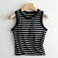 thumbnail image 4 of vigerkar Womens Built in Bra Tank Tops Ribbed Sleeveless Summer Basic Tops (Black, XL), 4 of 8