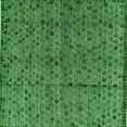 thumbnail image 1 of Ahgly Company Indoor Square Abstract Emerald Green Modern Area Rugs, 3' Square, 1 of 4