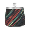 thumbnail image 7 of Yayeee Ashtray with Lid for Cigarette Smokeless Stainless Steel Home Ash Holder, Red Abstract Lines, 7 of 7