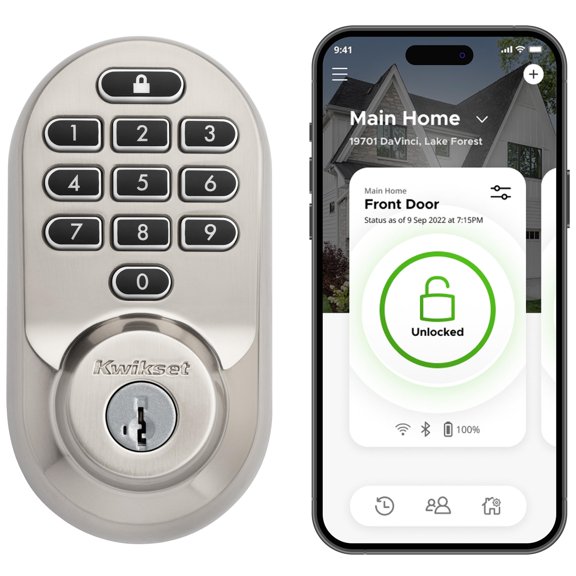 Open Box KWIKSET HALO SMART LOCK WI-FI REPLACEMENT DEADBOLT APP/KEYPAD/KEY 99380-001