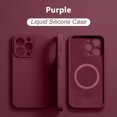 thumbnail image 1 of Funda de silicona líquida Original para iPhone 14, 12, 11, 13 Pro Max, Mini, XS, XR, X, 8 Plus, SE, Magsafe, fundas magnéticas de carga inalámbrica Fivean unisex, 1 of 2