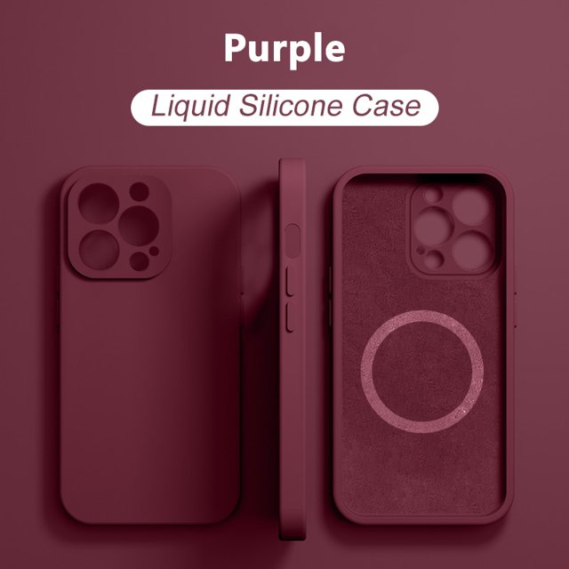 Funda de silicona líquida Original para iPhone 14, 12, 11, 13 Pro Max, Mini, XS, XR, X, 8 Plus, SE, Magsafe, fundas magnéticas de carga inalámbrica Fivean unisex