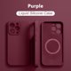 thumbnail image 1 of Funda de silicona líquida Original para iPhone 14, 12, 11, 13 Pro Max, Mini, XS, XR, X, 8 Plus, SE, Magsafe, fundas magnéticas de carga inalámbrica Fivean unisex, 1 of 2