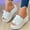 White, variant on Womens Platform Wedge Slides Sandals Open Toe Slip on Lightweight Wedges Sandal