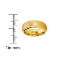 thumbnail image 3 of Metal Masters Mens Tungsten Ring Goldtone Wedding Band Dome Textured Brushed Comfort-fit 8mm, 3 of 5