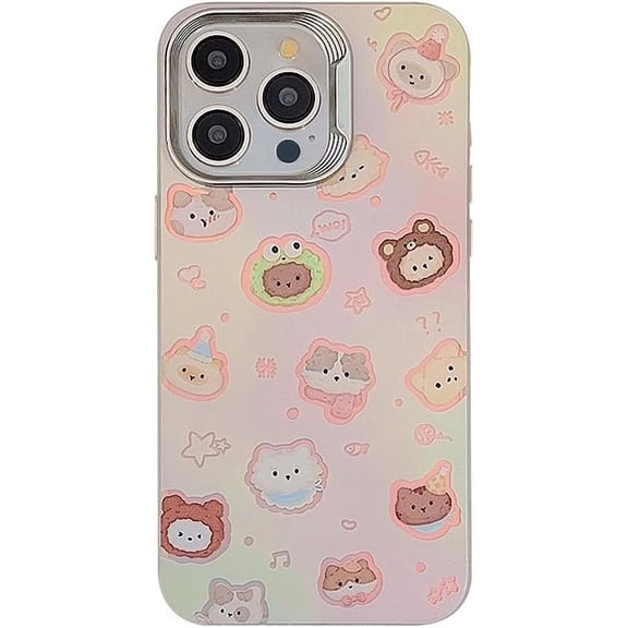Bling Glitter Laser Cute Animal Cat Star Hard Phone Case Compatible with iPhone Case (Colorful,iPhone 11)