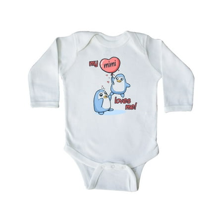

Inktastic My Mimi Loves Me Gift Baby Boy or Baby Girl Long Sleeve Bodysuit