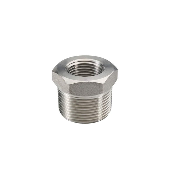 Beduan Buje hexagonal reductor de acero inoxidable 3/4"" macho NPT a 1/2"" hembra G reductor adaptador de tubo fundido