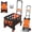 Orange, variant on TacleeKii 2-in-1 Folding Hand Truck Dolly with Collapsible Basket, 330Lb Capacity, Retractable Handle, Portable Cart for Moving, Shopping, Green