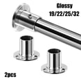 thumbnail image 2 of 2 Pcs Support de Tringle de Garde-Robe en Acier 19-32mm Bride Support de Poteau de Rail Décoration, 2 of 3
