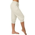 thumbnail image 2 of Dellytop Womens Capri Loose Drawstring Pajama Pants With Pockets, 2 of 4