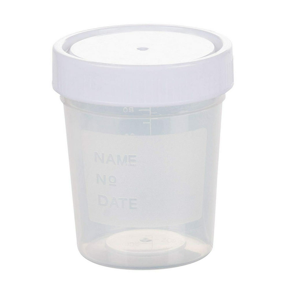 Specimen Cups with Lids 50Pack Graduated Sample Cups, Specimen