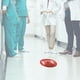 thumbnail image 5 of 5 unids/bolsa, pegatina de advertencia de distancia para el suelo, pegatina de señal de distancia de seguridad para tienda HospitalXG006, 5 of 8