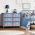 thumbnail image 2 of Songqin Dresser with 6 Drawers Fabric Storage Tower Organizer – Steel Frame, Wood Top, Easy Pull Bins for Bedroom, Closet, Hallway, Office-Blue Tie Dye, 2 of 12