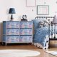 thumbnail image 2 of Songqin Dresser with 6 Drawers Fabric Storage Tower Organizer – Steel Frame, Wood Top, Easy Pull Bins for Bedroom, Closet, Hallway, Office-Blue Tie Dye, 2 of 12
