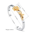 thumbnail image 2 of Sunflower Cremation Jewelry for Ashes Holder Funeral Urns Bracelet for Cremation Ashes Memorial Bangle, 2 of 5
