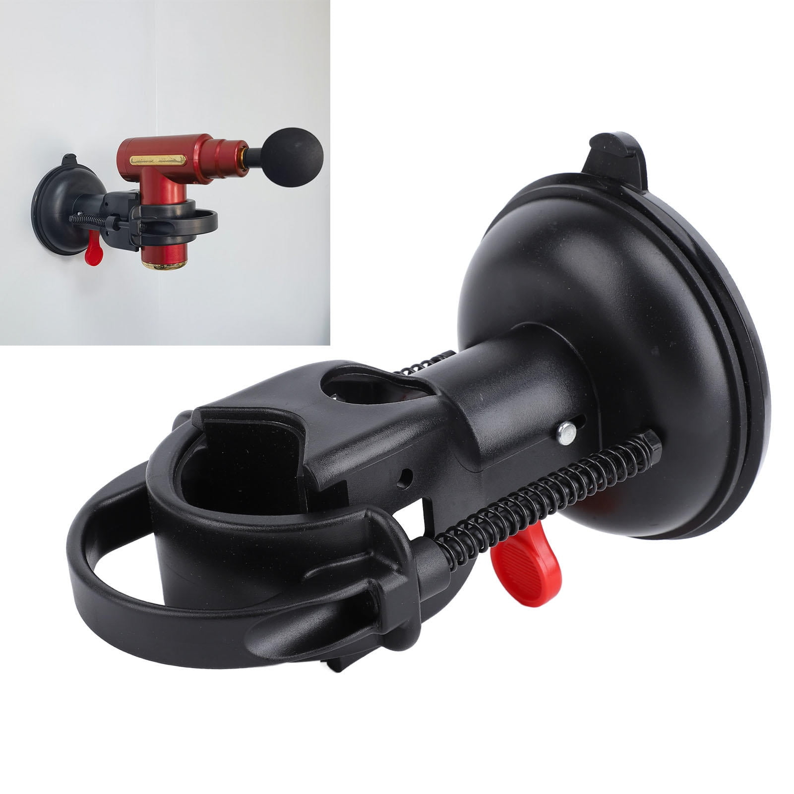 LAZIOEGR Universal Massage Gun Wall Mount – Strong Vacuum Suction, Adjustable Fit, Easy Tool‑Free Installation, Compatible with 99% of Massage Guns
