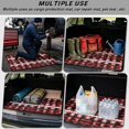 thumbnail image 5 of Yspwyqan Universal Car Trunk Mat 29" x 39", Festive Vehicle Interior Accessory, Red Plaid Snowflake Easy to Clean Trunk, Portable Fit for Most Sedan SUV Wagon Holiday Use, 5 of 7