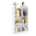 thumbnail image 2 of Furinno JAYA Book Shelf, 3-Tier Bookshelf, Bookcase with Adjustable Shelves, 9.5 x 24.5 x 40.3, for Living Room, Bedroom, Home Office, Plain White, 2 of 5