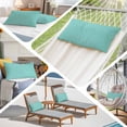 thumbnail image 6 of Turquoise Burlap Texture Small Pillow Covers, Farmhouse Vintage Aqua Soft Breathable Throw Pillow Cases with Invisible Zipper, Decorative Pillowcase Pillows Protectors for Sofa Bed Chair 12"x20", 6 of 9