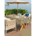 thumbnail image 4 of Outdoor Tablecloth with Umbrella Hole and Zipper, Brown Stripes Rectangle Table Cloth 60x84 Inch Waterproof Tablecloth, Simple Geometric Modern Monochrome Picnic Table Cover for Patio Camping, 4 of 7