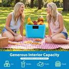 Barara King Insulated Portable Hard Shell Cooler Ice Chest with 2 Built-in Cup Holders for Outdoor Camping Beach Picnic and Road Trip, Blue
