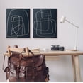thumbnail image 2 of Stupell Industries Contemporary Line Squiggle Shapes Graphic Art Gallery Wrapped Canvas Print Wall Art, Set of 2, Design by Susan Jill, 2 of 6