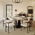 thumbnail image 2 of POVISON-Vera - Round Glossy Sintered Stone Dining Table, 2 of 8