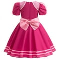 thumbnail image 2 of Girls Peach Princess Dress Costume Kids Wish Dress Girls Pink Dress up Costume Clown Play Dress, 2 of 2