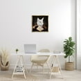 thumbnail image 3 of Stupell Industries White Cat in Uniform Animals & Insects Painting Gold Floater Framed Canvas Art Print Wall Art, 25 x 25, 3 of 10