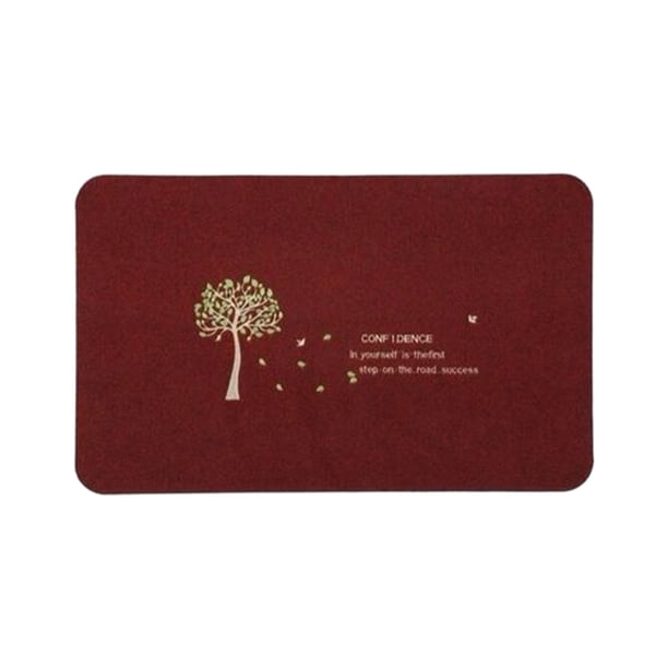 Injueey Tapete para puerta resistente a las manchas Winered, tapete para puerta de entrada fácil de limpiar y con absorción de humedad, Decoración del hogar Vino rojo