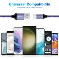 thumbnail image 7 of USB C Cable,FiveBox USB A to USB C Cables 6ft 4pack Android Type C Charging Cords 3A Fast USB C Charger Cables Nylon Braided USB C Charging Cable USB to Type C Cable 6ft(Rose,White,Purple,Blue), 7 of 7