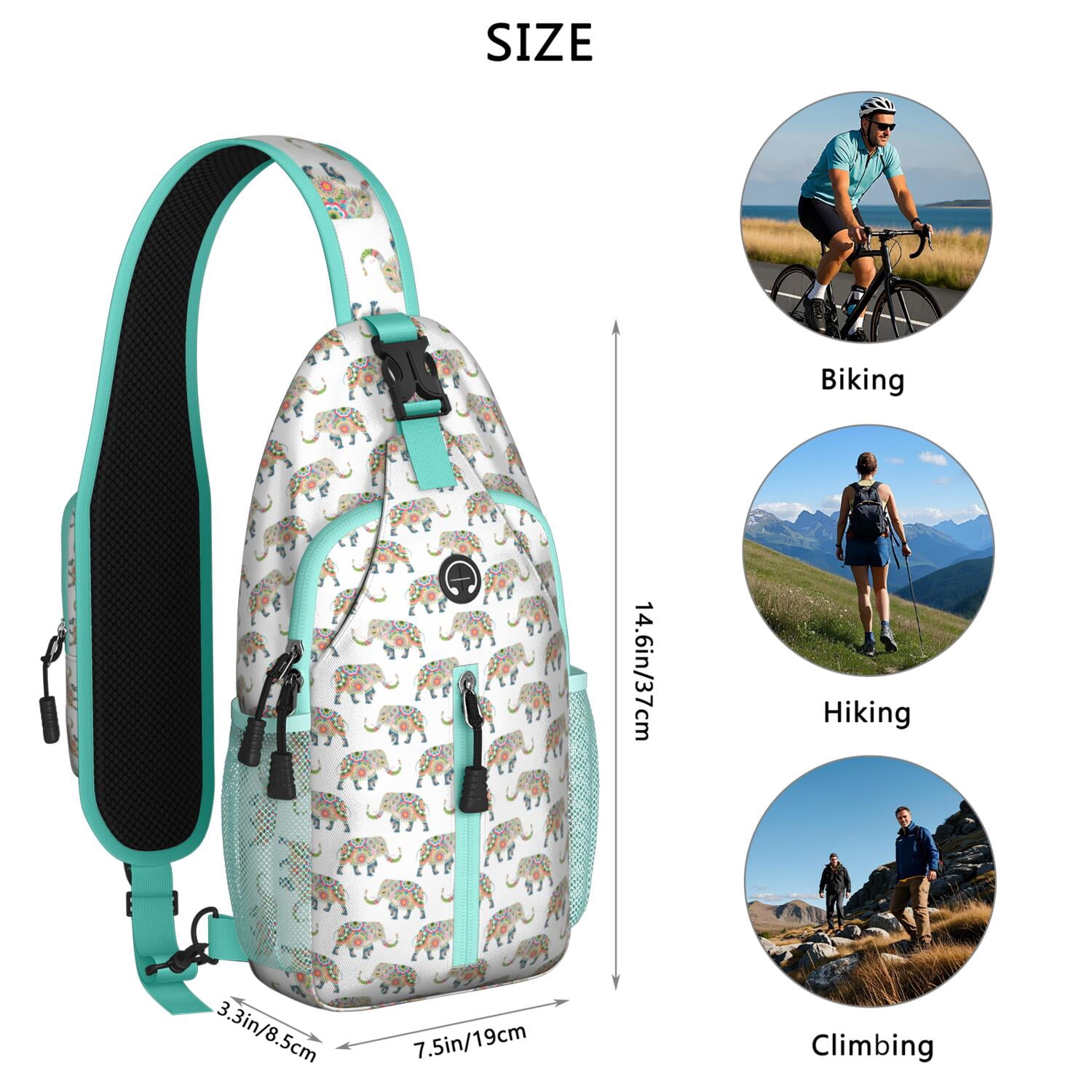 Minimalist Dog Design Outdoor Shoulder Bag – Water-resistant, Ergonomic Fit, Anti-theft Zipper – Cute and Modern Dog Print